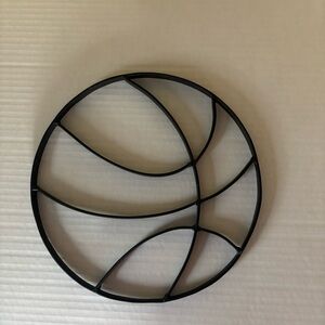 Black Metal Wall Art Decor Basketball 11” diameter